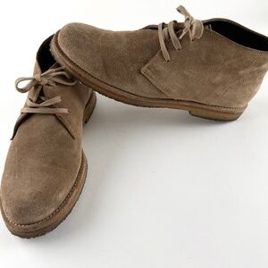 Allen Edmonds Montauk Mens 8D Tan Suede Leather Chukka Genuine Crepe Rubber Sole